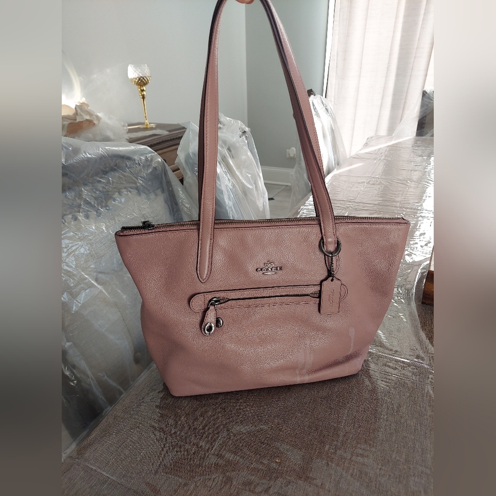 Coach leather tote.